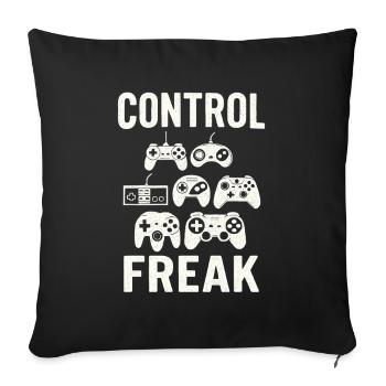 Manette Zocken Gaming Freak - Housse de coussin décorative 45 x 45 cm - noir - Devant