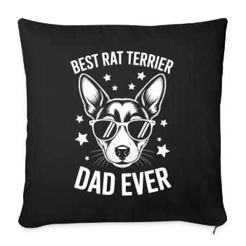 Rat Terrier Saying Funny Rat Terrier Gift - Sofa pillowcase 17,3'' x 17,3'' (45 x 45 cm) - black - Front