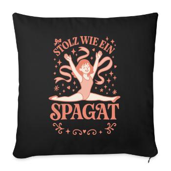 Proud As A Splits Ballet Dancing Girl - Sofa pillowcase 17,3'' x 17,3'' (45 x 45 cm) - black - Front