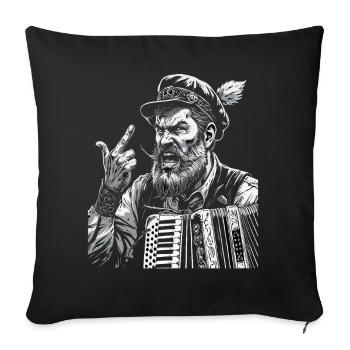 Grantler Grumpy Bavarian dialects Bavaria - Sofa pillowcase 17,3'' x 17,3'' (45 x 45 cm) - black - Front