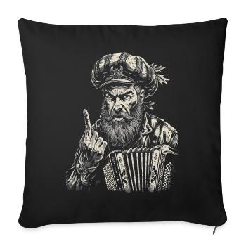 Grantler Grumpy Bavarian dialects Bavaria - Sofa pillowcase 17,3'' x 17,3'' (45 x 45 cm) - black - Front