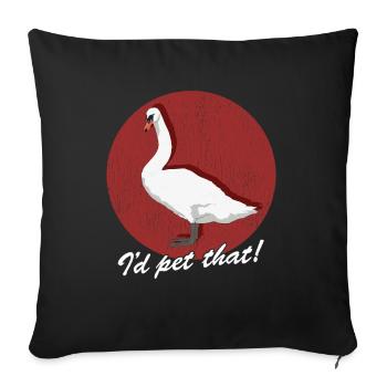 Schwan Schwäne Schwanenliebhaber Geschenk - Sofakissenbezug 45 x 45 cm - Schwarz - Vorne