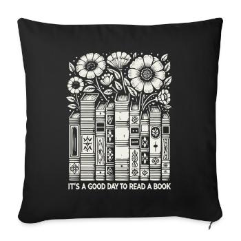 Bookworm Bookworm Book Lover Funny Book - Sofa pillowcase 17,3'' x 17,3'' (45 x 45 cm) - black - Front