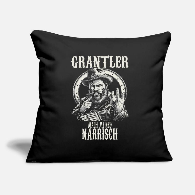 Grantler Grumpy Bavarian dialects Bavaria Sofa pillowcase 17,3'' x 17,3'' (45 x 45 cm)