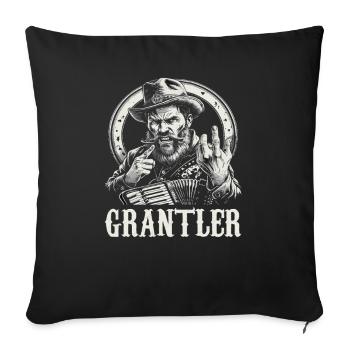 Grantler Grumpy Bavarian dialects Bavaria - Sofa pillowcase 17,3'' x 17,3'' (45 x 45 cm) - black - Front