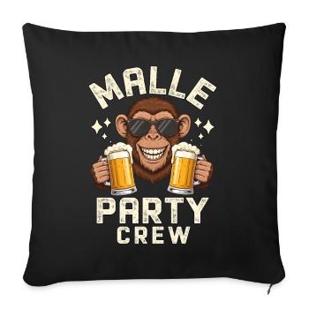 Malle Party Crew - Housse de coussin décorative 45 x 45 cm - noir - Devant