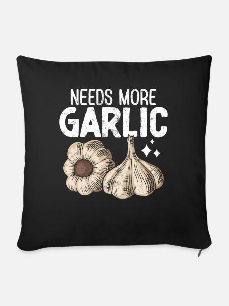 Braucht mehr Knoblauch Lustiger Knoblauchologe Kochen - Sofakissenbezug 45 x 45 cm - Schwarz