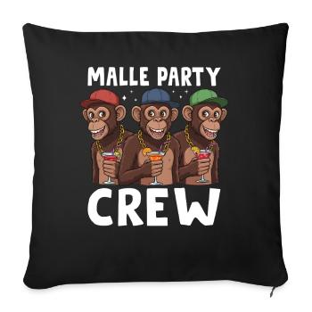 Malle Party Crew - Housse de coussin décorative 45 x 45 cm - noir - Devant