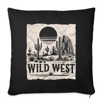 Wild West - Sofa pillowcase 17,3'' x 17,3'' (45 x 45 cm) - black - Front