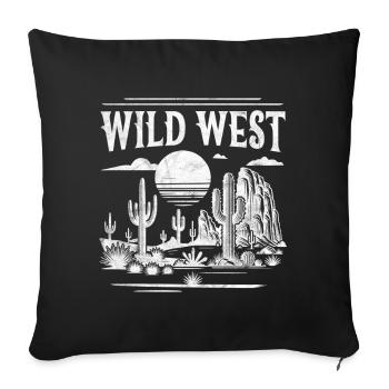Wild West - Sofa pillowcase 17,3'' x 17,3'' (45 x 45 cm) - black - Front