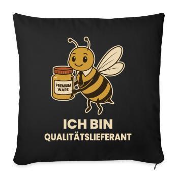 Bee Beekeeper I am a quality supplier - Sofa pillowcase 17,3'' x 17,3'' (45 x 45 cm) - black - Front
