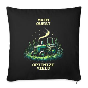 Yield Maximization | Precision Farming active - Sofa pillowcase 17,3'' x 17,3'' (45 x 45 cm) - black - Front