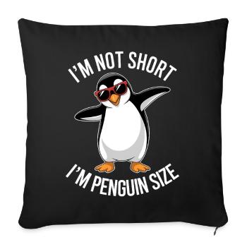 Pingouin disant drôle Pingouins Cadeau - Housse de coussin décorative 45 x 45 cm - noir - Devant