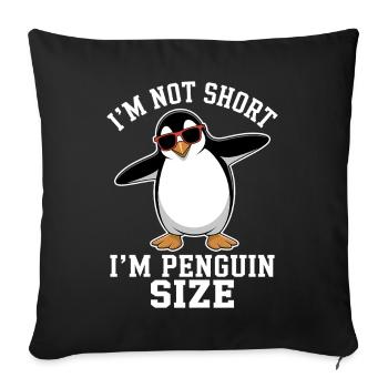 Pingouin disant drôle Pingouins Cadeau - Housse de coussin décorative 45 x 45 cm - noir - Devant