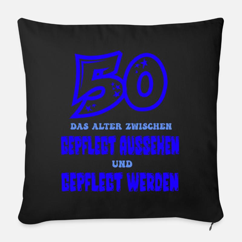50 - Sofa pillowcase 17,3'' x 17,3'' (45 x 45 cm) - black