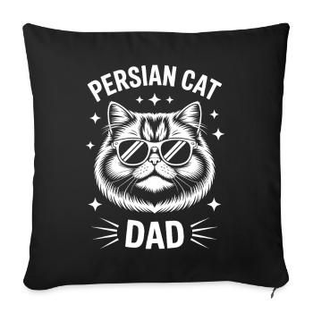 Chat persan disant drôle chat persan cadeau - Housse de coussin décorative 45 x 45 cm - noir - Devant