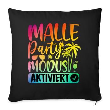 Malle Party Mode Enabled - Sofa pillowcase 17,3'' x 17,3'' (45 x 45 cm) - black - Front