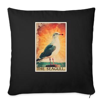 Seagulls Seagull - Sofa pillowcase 17,3'' x 17,3'' (45 x 45 cm) - black - Front