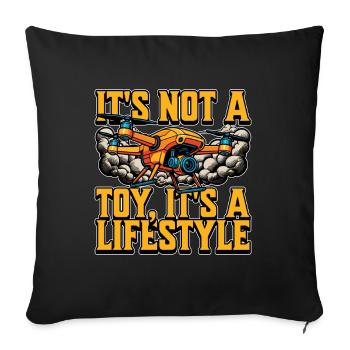 Drone Enthusiast It's Not A Toy Loves Drone Flying - Sofakissenbezug 45 x 45 cm - Schwarz - Vorne