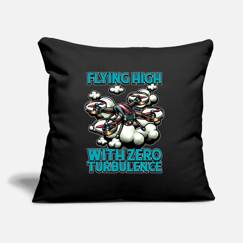 Passionné de drones qui vole haut avec des courses de drones Housse de coussin décorative 45 x 45 cm