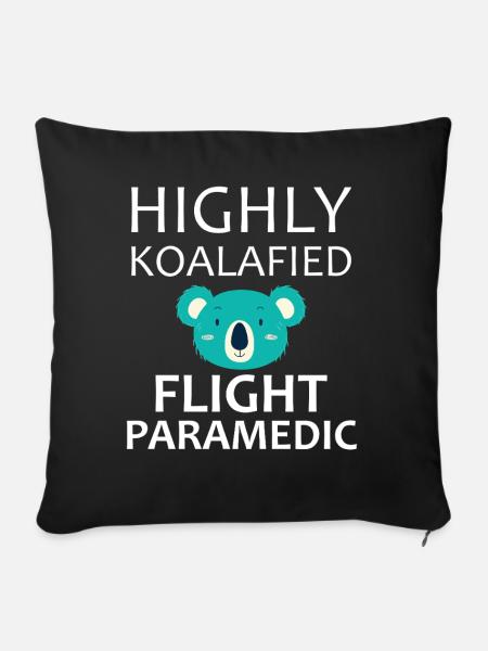 Flight Paramedic Koalafied Luftrettung - Sofakissenbezug 45 x 45 cm - Schwarz
