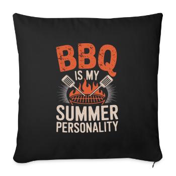BBQ Ist Mein Sommer-Persönlichkeit - Sofakissenbezug 45 x 45 cm - Schwarz - Vorne