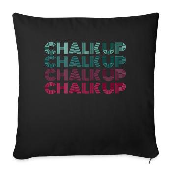 Boulderer Chalk Up Bouldering - Sofa pillowcase 17,3'' x 17,3'' (45 x 45 cm) - black - Front