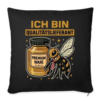 I Am Quality Supplier Bee Beekeeper Honey - Sofa pillowcase 17,3'' x 17,3'' (45 x 45 cm) - black - Front