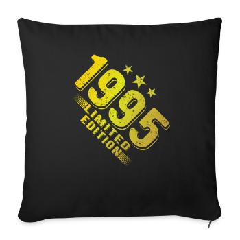 1995 drôle drôle anniversaire cadeau 30e anniversaire - Housse de coussin décorative 45 x 45 cm - noir - Devant