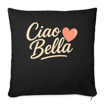 Ciao Bella - Sofa pillowcase 17,3'' x 17,3'' (45 x 45 cm) - black - Front