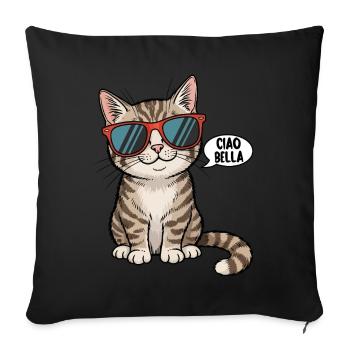 Ciao Bella - Sofa pillowcase 17,3'' x 17,3'' (45 x 45 cm) - black - Front