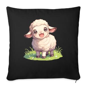 Sheep Sheep - Sofa pillowcase 17,3'' x 17,3'' (45 x 45 cm) - black - Front