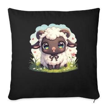 Sheep Sheep - Sofa pillowcase 17,3'' x 17,3'' (45 x 45 cm) - black - Front