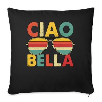 Ciao Bella - Sofa pillowcase 17,3'' x 17,3'' (45 x 45 cm) - black - Front