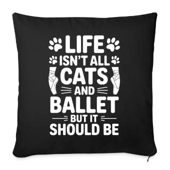 Ballet Saying Ballerina Funny Ballet Gift - Sofa pillowcase 17,3'' x 17,3'' (45 x 45 cm) - black - Front