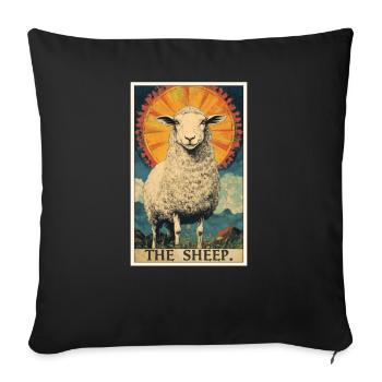 Sheep Sheep - Sofa pillowcase 17,3'' x 17,3'' (45 x 45 cm) - black - Front
