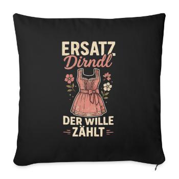 Replacement Dirndl – The Will Counts - Sofa pillowcase 17,3'' x 17,3'' (45 x 45 cm) - black - Front