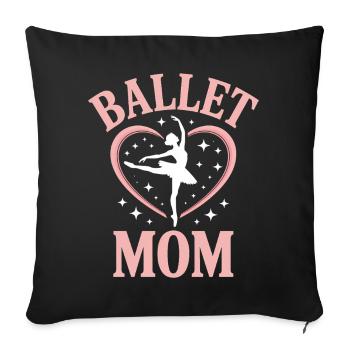 Ballett Spruch Ballerina Lustiges Ballett Geschenk - Sofakissenbezug 45 x 45 cm - Schwarz - Vorne