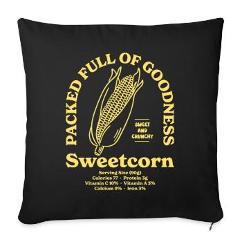 Sweetcorn Nutritional - Sofa pillowcase 17,3'' x 17,3'' (45 x 45 cm) - black - Front