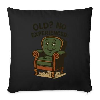 Antiques Lovers Old? No Experienced - Sofa pillowcase 17,3'' x 17,3'' (45 x 45 cm) - black - Front