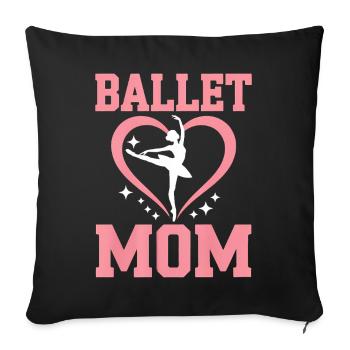 Ballett Spruch Ballerina Lustiges Ballett Geschenk - Sofakissenbezug 45 x 45 cm - Schwarz - Vorne