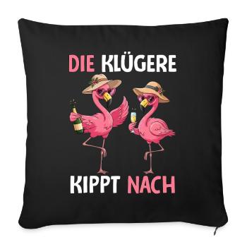 Le plus intelligent se renverse - Housse de coussin décorative 45 x 45 cm - noir - Devant