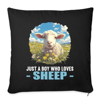 Sheep Sheep - Sofa pillowcase 17,3'' x 17,3'' (45 x 45 cm) - black - Front