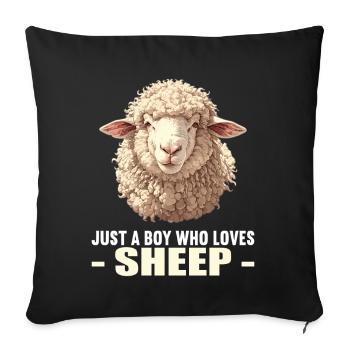 Sheep Sheep - Sofa pillowcase 17,3'' x 17,3'' (45 x 45 cm) - black - Front
