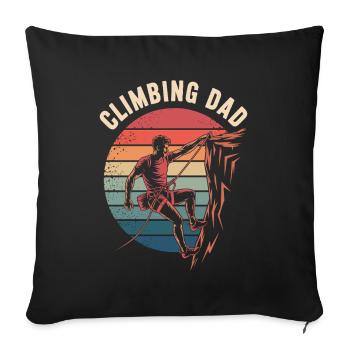Papa grimpeur - Housse de coussin décorative 45 x 45 cm - noir - Devant