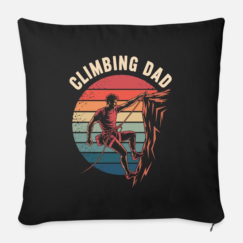 Climbing Dad - Sofakissenbezug 45 x 45 cm - Schwarz