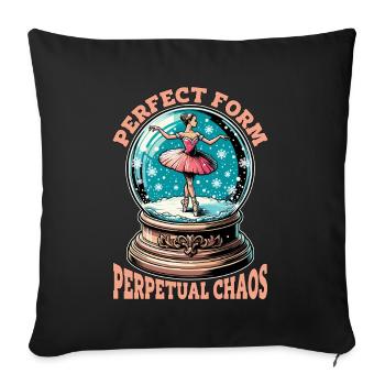 Ballet Perfect Form Perpetual Chaos Ballet Dance - Sofa pillowcase 17,3'' x 17,3'' (45 x 45 cm) - black - Front