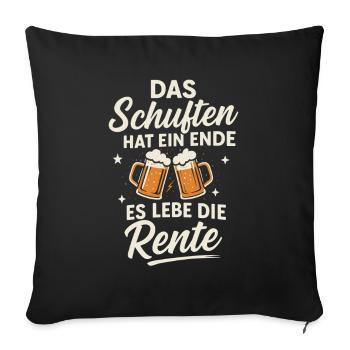 Es lebe die Rente – Lustiges Ruhestand Design - Sofakissenbezug 45 x 45 cm - Schwarz - Vorne