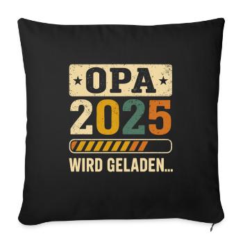 Grand-père 2025 est chargé – Bientôt Grandpa Design - Housse de coussin décorative 45 x 45 cm - noir - Devant