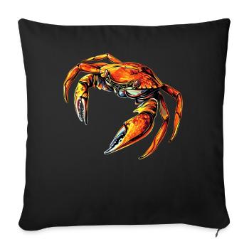 Crab Crab Crustaceans Crab Shore Crab Crayfish - Sofa pillowcase 17,3'' x 17,3'' (45 x 45 cm) - black - Front